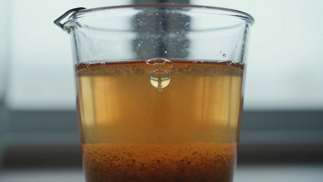 Fermentation bucket with airlock showing bubbles