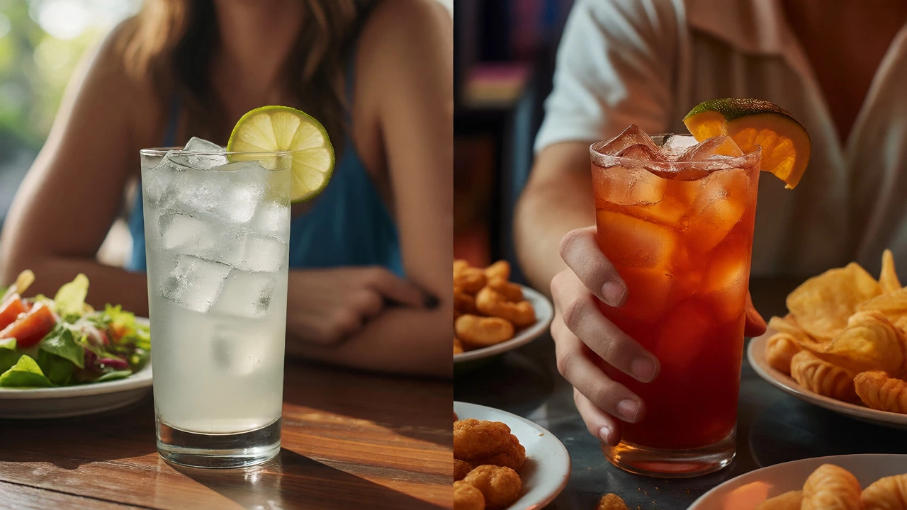 Comparison of healthy spirit mixer versus sugary cocktail