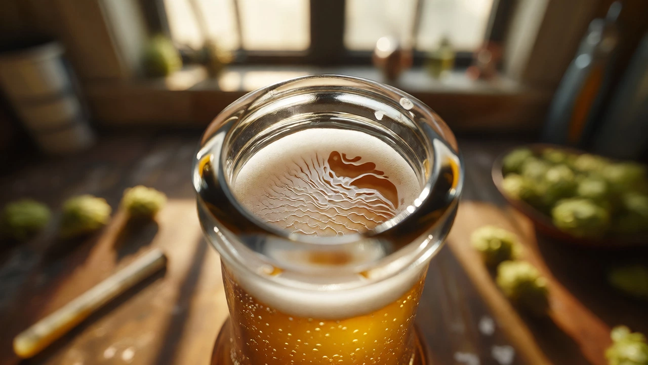 White pellicle film on beer surface
